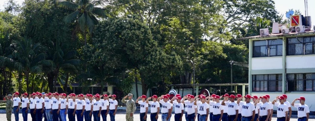 Bienvenida del personal del Servicio Militar en Tenosique