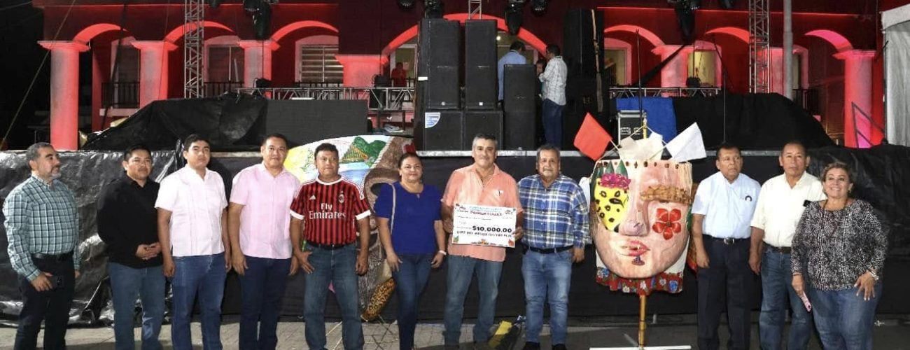 Concurso de caretas gigantes en el Carnaval Tenosique 2025