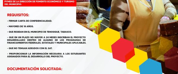 Convocatoria Pymes fuertes para el bienestar de Tenosique