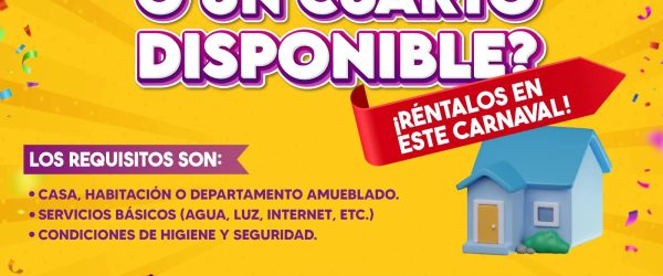 Convocatoria para propietarios de casas y departamentos amueblados