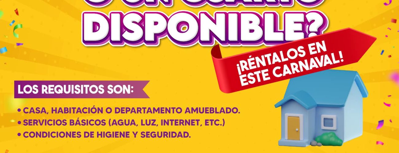 Convocatoria para propietarios de casas y departamentos amueblados