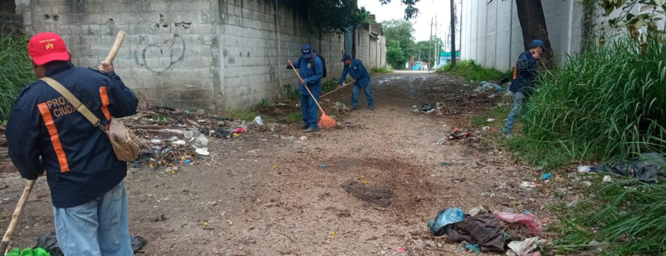 Limpieza en colonia Trinchera