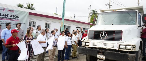 banderazo de inicio a la campaña de recolección de llantas usadas y descacharrización