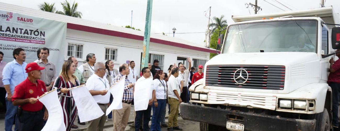 banderazo de inicio a la campaña de recolección de llantas usadas y descacharrización