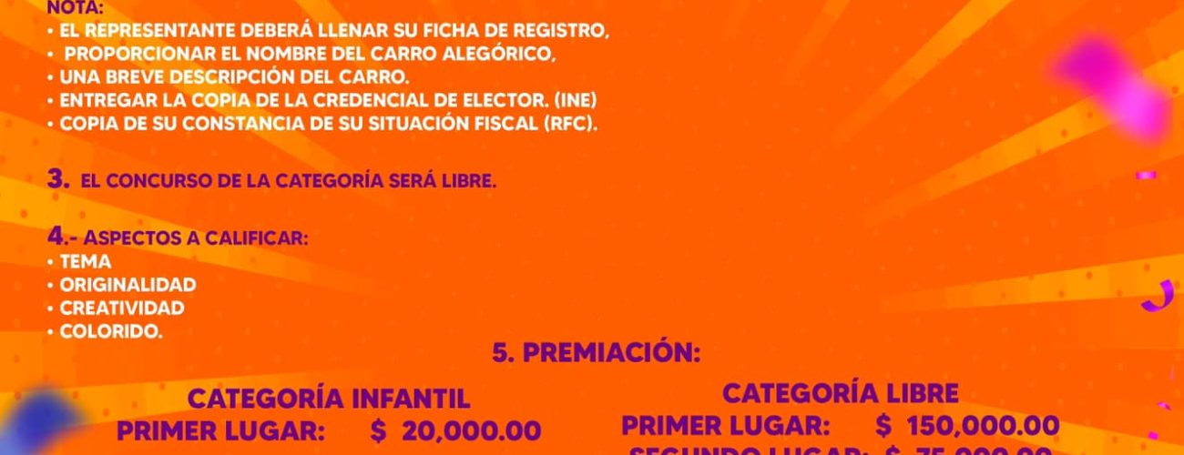 invitacion de carros alegoricos Tenosique 2025